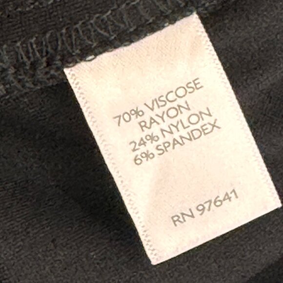 J.Jill Womens Ponte Leggings Black size Medium faux leather trim - Picture 5 of 12